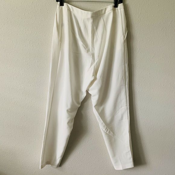 Missguided White High Waist Cropped Skinny Pants - Picture 5 of 5